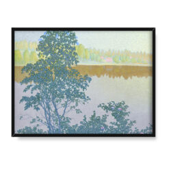 Bror Lindh Letni spokój nad brzegiem Rackens 40×30