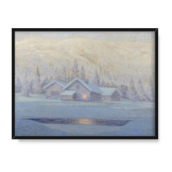 Bror Lindh Zimowa noc 40×30