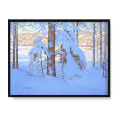 Bror Lindh Zimowy pejzaż z prowincji Varmland w Szwecji 40×30