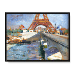 Carl Larsson Wieża Eiffla w budowie 40×30