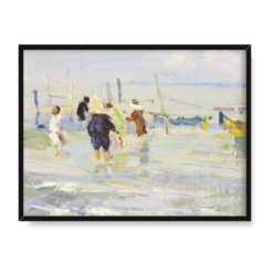 Dorothea Sharp Dzieci bawiące się w morzu 40×30