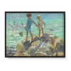 Dorothea Sharp Dzieci i mewy na skałach 40×30