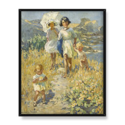Dorothea Sharp Dzieci na skałach nad morzem 40×50