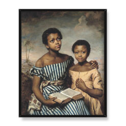 Emma Soyer Dwoje dzieci z ksiażką 40×50