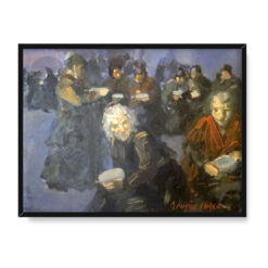 George Luks Kolejka po chleb 40×30