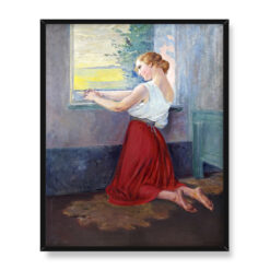 Jan Dedina Dziewczyna przy oknie 40×50