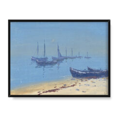 Soter Jaxa Małachowski Łodzie przy brzegu 40×30