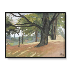 Soter Jaxa Małachowski Pejzaż z drzewami 40×30