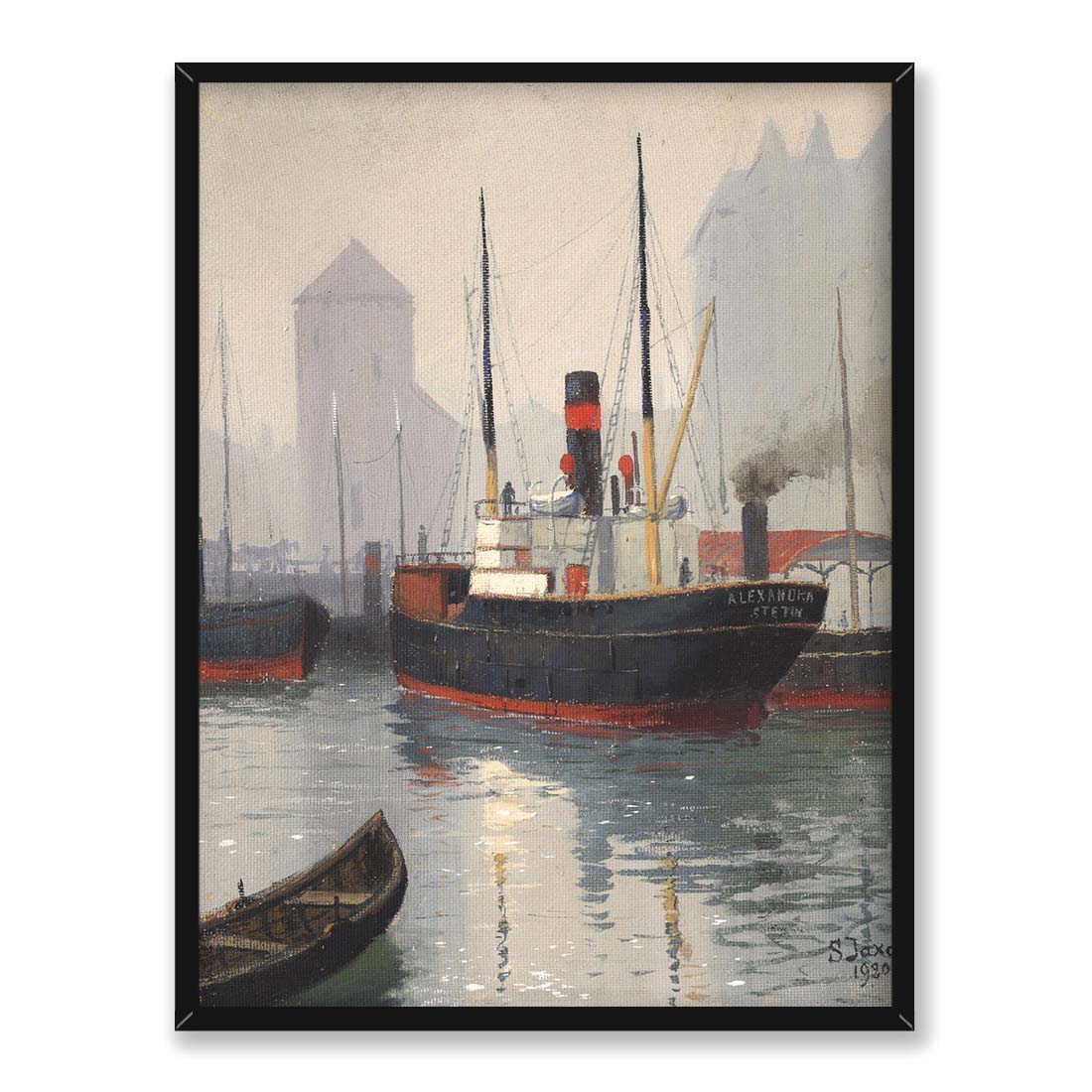 Soter Jaxa Małachowski Port w Szczecinie 30x40 w RAMIE