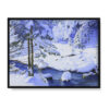 Soter Jaxa Małachowski Potok zimą 40×30 w RAMIE