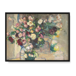 Włodzimierz Terlikowski Martwa natura z wazonem z różami 40×30