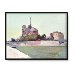Włodzimierz Terlikowski Paryż Widok na katedrę Notre Dame 40×30