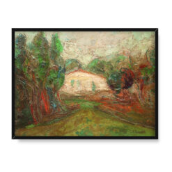 Włodzimierz Terlikowski Pejzaż z domem 40×30