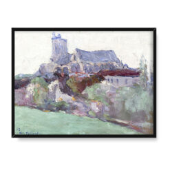 Włodzimierz Terlikowski Pejzaż z kościołem 40×30