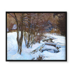 Abraham Neumann Zmierzch Pejzaż zimowy z Podhala 50×40