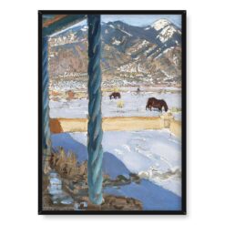 Akseli Gallen-Kallela Dom w Taos w świetle słońca 50×70