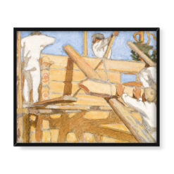 Akseli Gallen-Kallela Dom z grubych bali 50×40