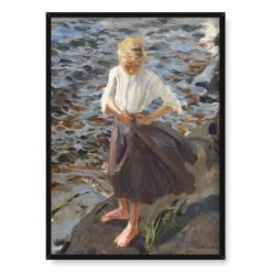 Akseli Gallen Kallela Dziewczyna stojąca na wietrze 50×70