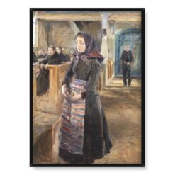 Akseli Gallen Kallela Dziewczynka w starym kościele w Keuruu 50×70