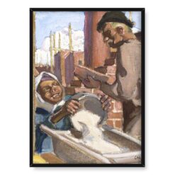 Akseli Gallen-Kallela Na budowie 50×70