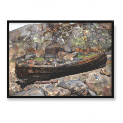 Akseli Gallen Kallela Łódź na skalistym brzegu 70×50