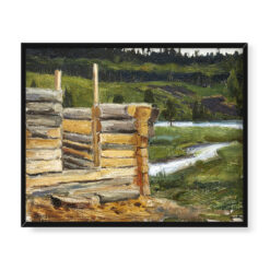 Akseli Gallen Kallela Osada wewnątrz lądu w budowie 50×40