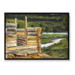 Akseli Gallen Kallela Osada wewnątrz lądu w budowie 70×50