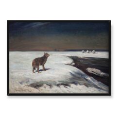 Alfred Wierusz Kowalski Wilk nocą 70×50