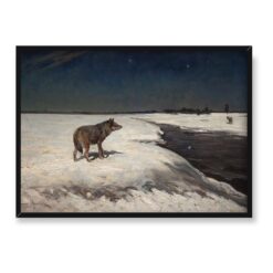 Alfred Wierusz Kowalski Wilki zimą 70×50