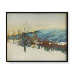 Axel Sjoberg Zachód słońca nad górą 50×40