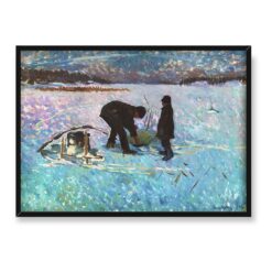 Axel Sjoberg Zimowy rybak 70×50