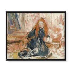 Berthe Morisot Dziewczynka bawiąca się z psem 50×40