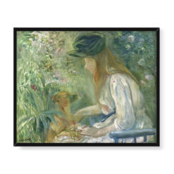 Berthe Morisot Młoda dziewczyna z psem 50×40