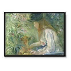 Berthe Morisot Młoda dziewczyna z psem 70×50