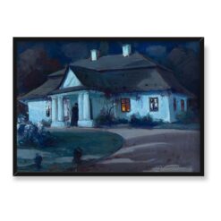 Bronisława Rychter Janowska Dwór szlachecki w nocy 70×50