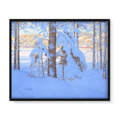 Bror Lindh Zimowy pejzaż z prowincji Varmland w Szwecji 50×40