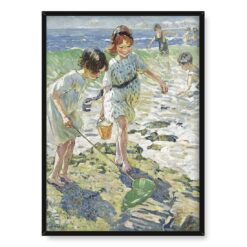 Dorothea Sharp Dzieci bawiące się na plaży 50×70