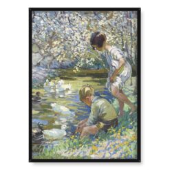 Dorothea Sharp Dzieci bawiące się nad strumieniem 50×70