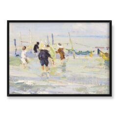 Dorothea Sharp Dzieci bawiące się w morzu 70×50
