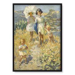 Dorothea Sharp Dzieci na skałach nad morzem 50×70