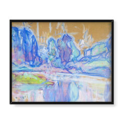 Ellen Thesleff Wiosenny pejzaż z górskim jeziorem 50×40