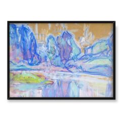 Ellen Thesleff Wiosenny pejzaż z górskim jeziorem 70×50