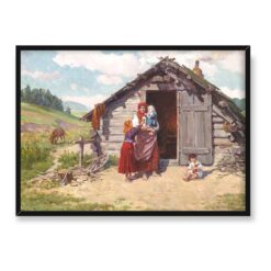 Emil Lindeman Przed szałasem 70×50