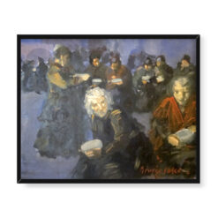 George Luks Kolejka po chleb 50×40