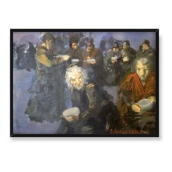 George Luks Kolejka po chleb 70×50