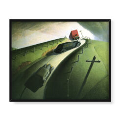 Grant Wood Śmierć na Ridge Road 50×40