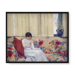 Helen McNicoll Kobieta szyjąca 50×40