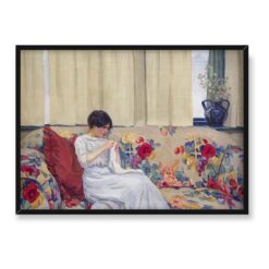 Helen McNicoll Kobieta szyjąca 70×50
