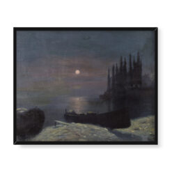 Soter Jaxa Małachowski Jezioro Garda nocą 50×40