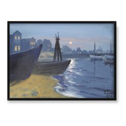 Soter Jaxa Małachowski Noc nad wybrzeżem 70×50